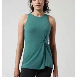 ATHLETA Radiate Twist Tank Borealis Green Size S EUC